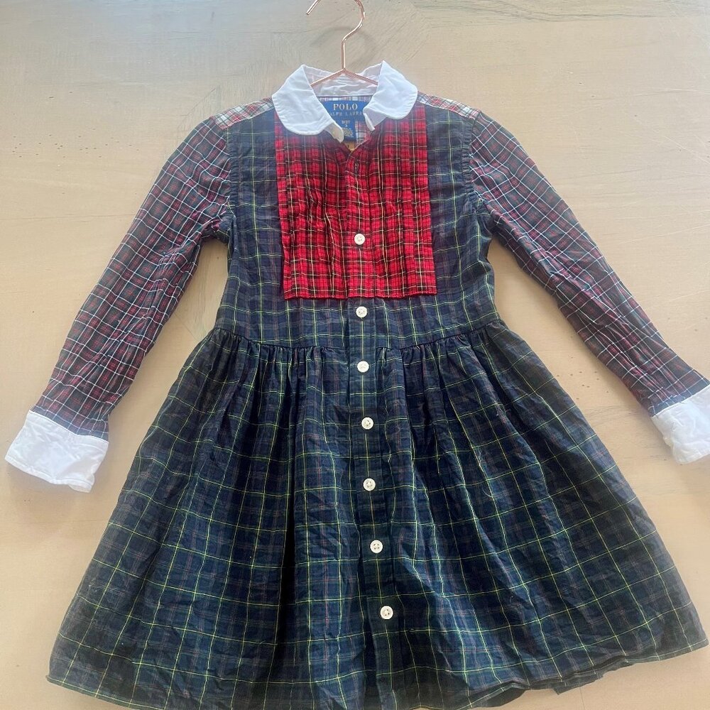 Ralph Lauren Girls Plaid Dress